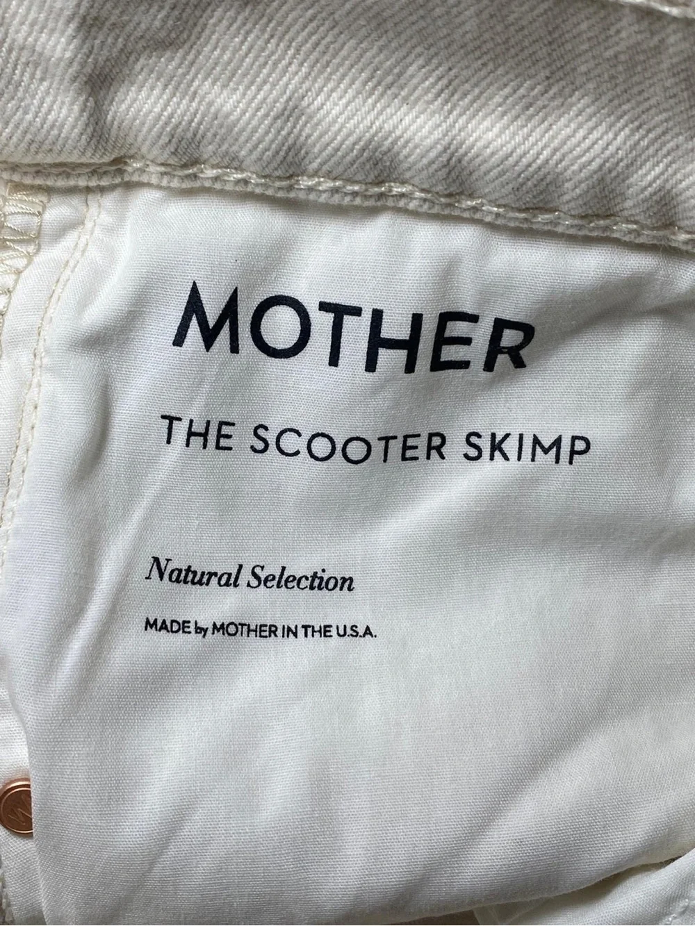 MOTHER Superior The Scooter Skimp High Rise Flare Jeans Natural Selection White